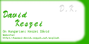 david keszei business card